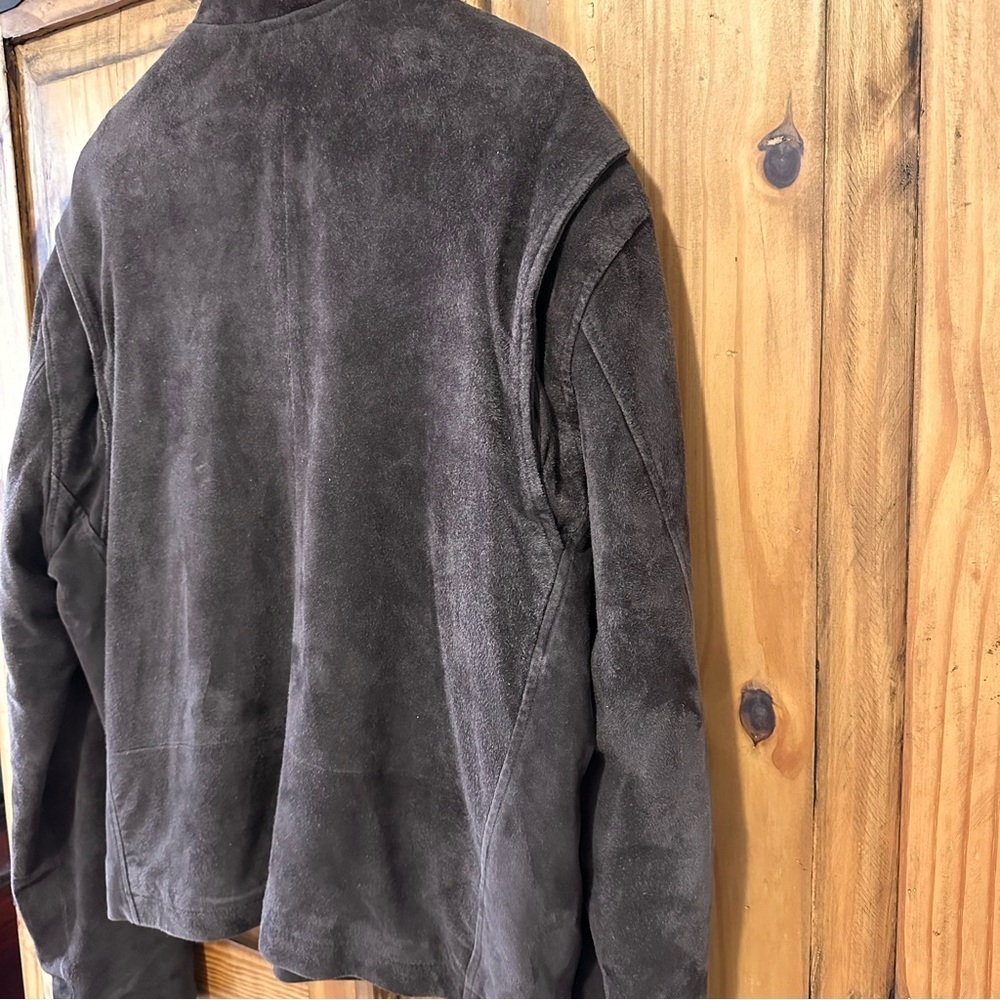 Vintage 90's Men's Club Monaco Suede Jacket Chocolate Brown - Picture 11 of 12